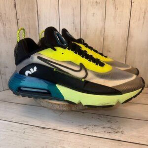 Mens Nike Air Max 2090 White Volt Valerian Blue Black Mens Size 14 BV9977-101